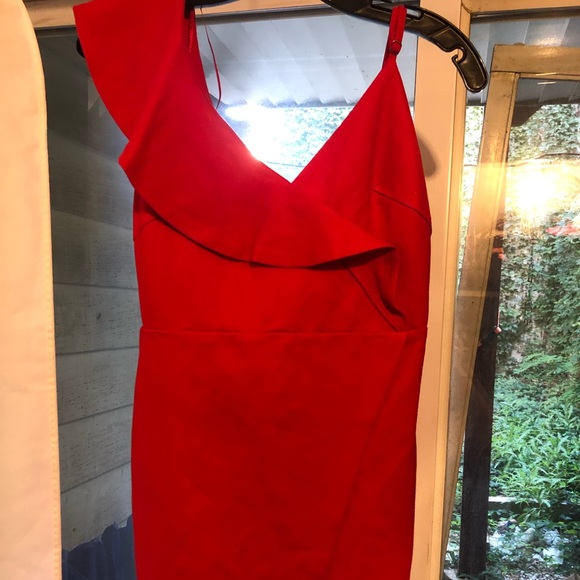 Lush (Bloomingdales) bright cherry red mini dress! - Picture 3 of 4